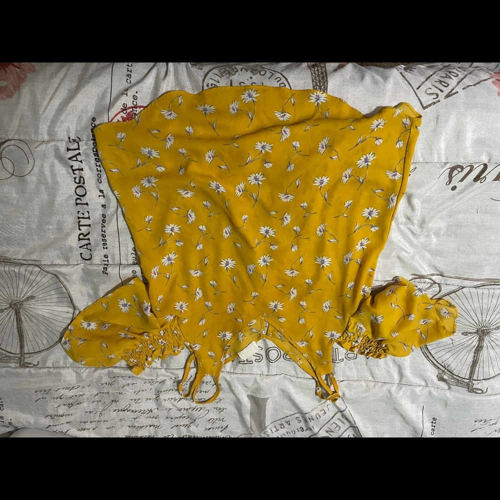 Yellow floral top